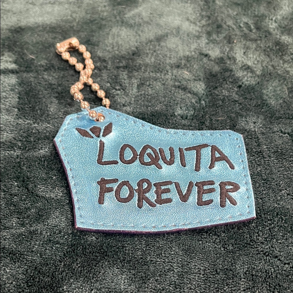 Consuela Loquita Forever Blue Leather Key & Card Holder Charm